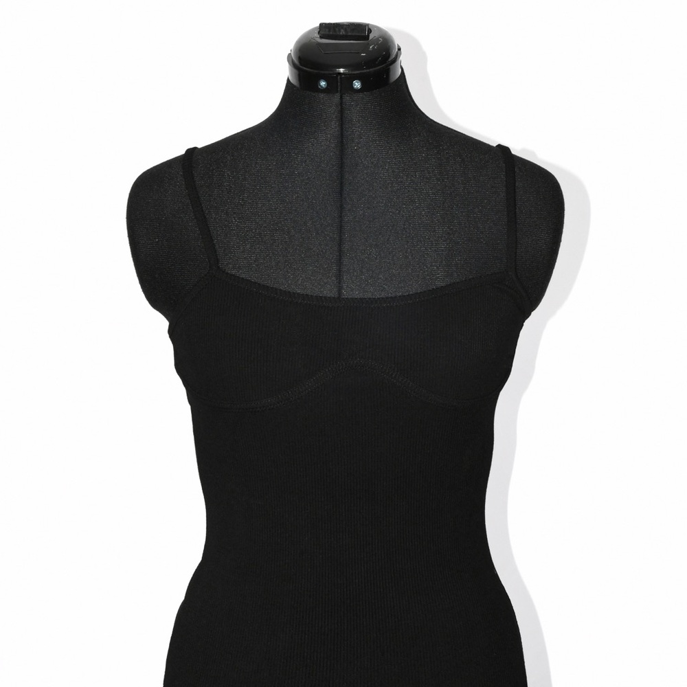 Slip Ribbed Knit Bustier Bodycon Dress